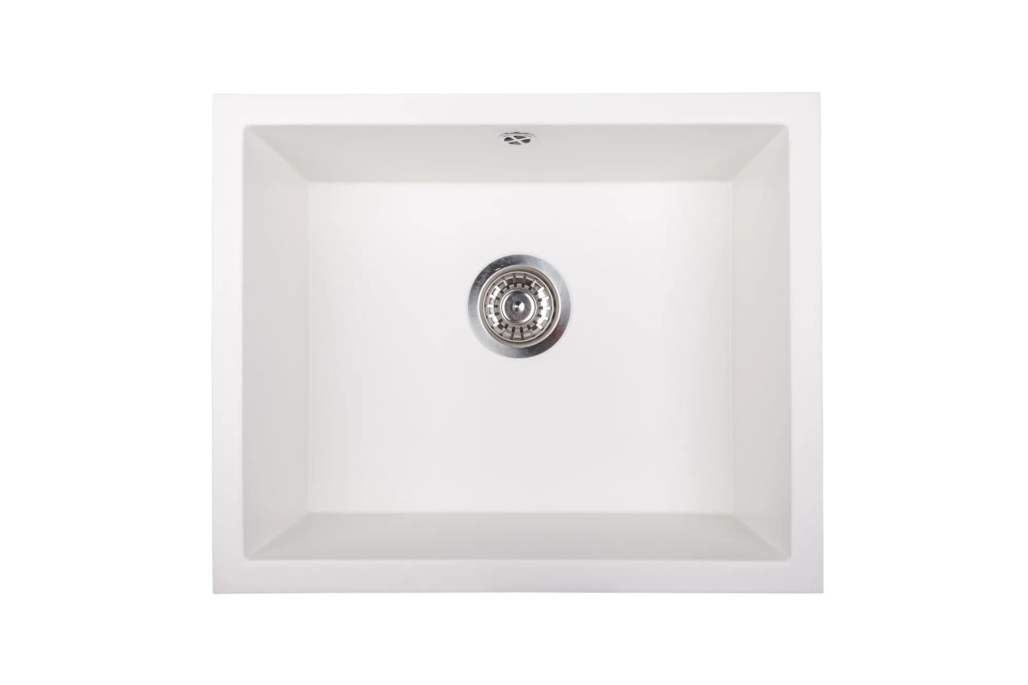 Évier en granit Junit 56 sous plan 55,3 × 45,5 cm, coloris Blanc arctique, vue produit